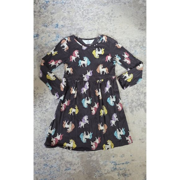 H&M Girls Size 6x/7 Long Sleeve Unicorn Dress - Picture 1 of 1